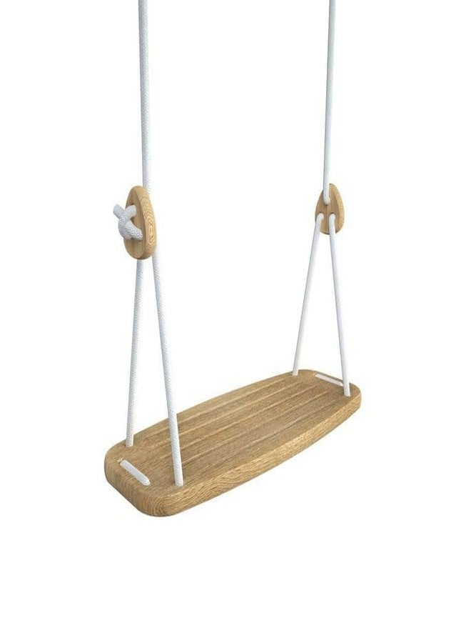Glenoxzone Large Wooden Kids Swing Set | Durable Outdoor & Indoor Playground Swing with Rope and Handles, Safe for Children Ages 3-10, Sturdy Natural Wood Seat (52 x 21 x 1.8 cm) - Image 2